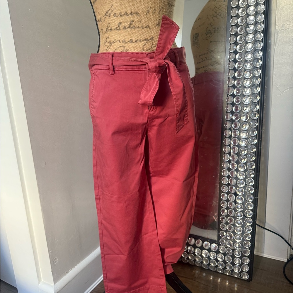 LOFT Salmon color wide leg Cropped Pant